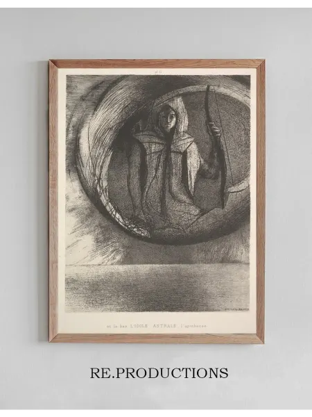 Re.productions Постер And over there, the Astral Idol, the - Odilon Redon