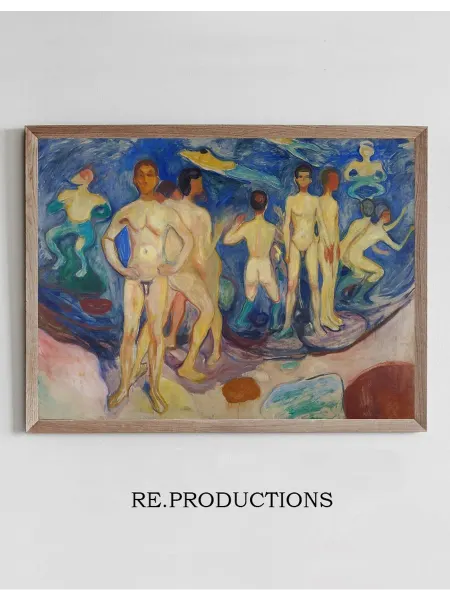 Re.productions Постер Bathing Young Men - Edvard Munch