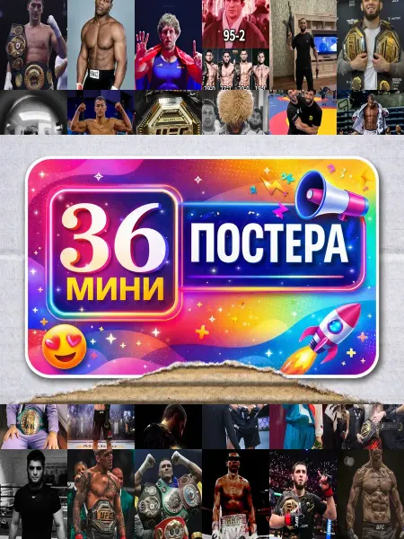 BUCHIBU Минипостеры 36 шт Спорт MMA