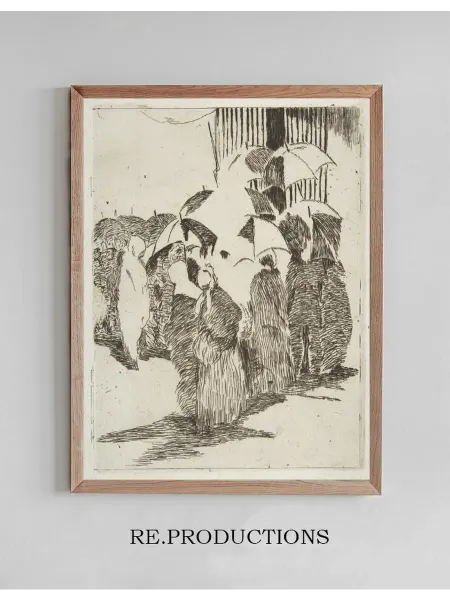 Re.productions Постер Line in front of the Butcher Shop - Édouard Manet