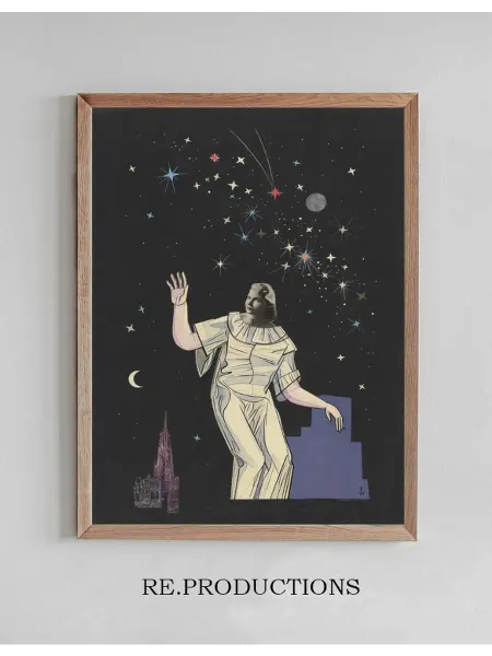 Re.productions Постер Ohne Titel (Collage, Frau, Gestirne - Karl Wiener