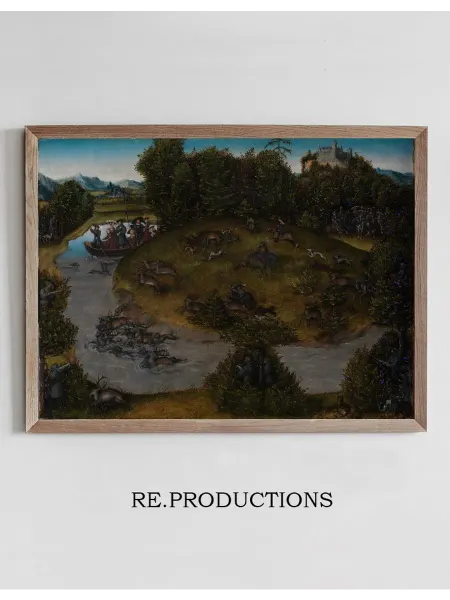 Re.productions Постер The Stag Hunt of the - Lucas Cranach the Elder