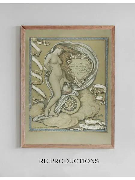 Re.productions Постер Figure Study for Rubaiyat of Omar - Elihu Vedder