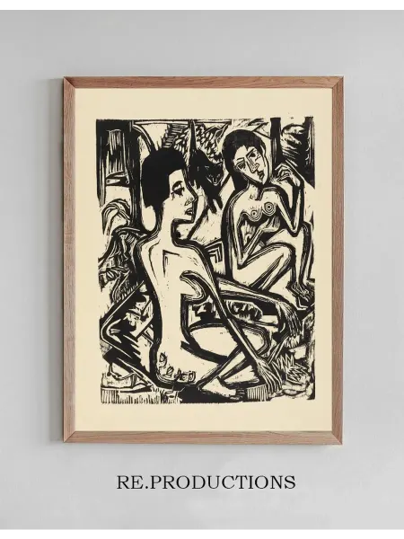 Re.productions Постер Zwei nackte Frauen im Walde - Ernst Ludwig Kirchner