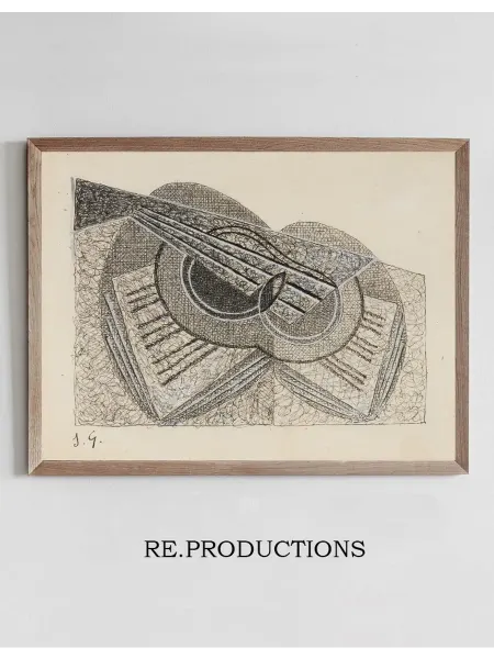 Re.productions Постер Nature MorteÀ La Guitare Et Un Livre - Juan Gris