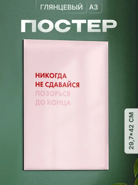 Partner Project Постер на стену Позорься до конца
