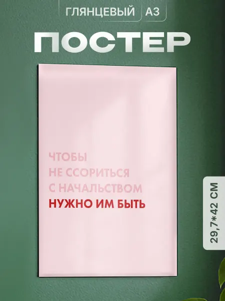 Partner Project Постер на стену Чтобы не ссориться с начальством