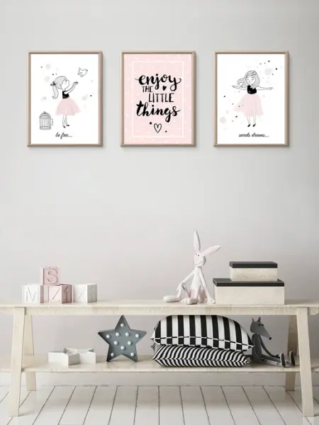 CustomDesign Постеры С надписью 3 штуки