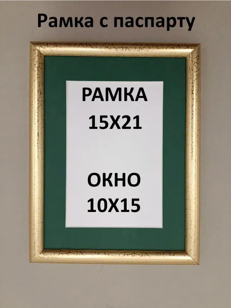 Рамки Рязань Рамка с паспарту 15х21 пластиковое стекло