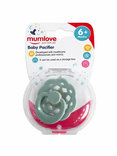 Детская силиконовая пустышка Mumlove с контейнером для хранения, 6+ месяцев