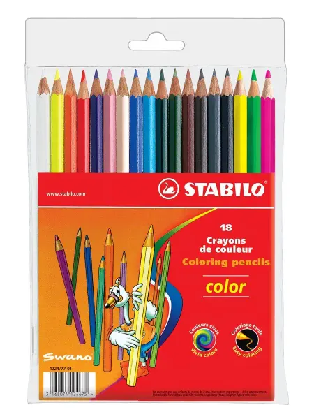 STABILO Карандаши цветные 18 цветов мягкие набор Color