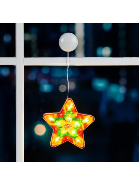 Luazon Lighting Светодиодная фигура на присоске «Звезда» 19 × 19 см, пластик