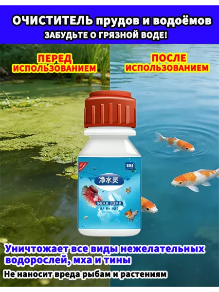 Хлорелла для очистки пруда и водоемов 60 таблеток