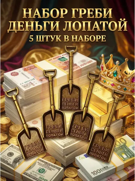 Ложка загребушка денежная кошельковый талисман 5 штук