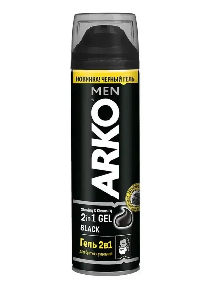 ARKO Гель для бритья 2в1 Black, 200 мл