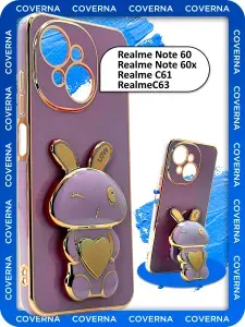 Чехол подставка с объемной фигуркой попсокет на Realme C61, Realme C63, Realme Note 60, Realme Note 60x