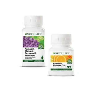 Набор NUTRILITE Комплекс Коэнзим Q10, 60 капс. + Кальций, магний, витамин D комплекс, 90 таб. AMWAY