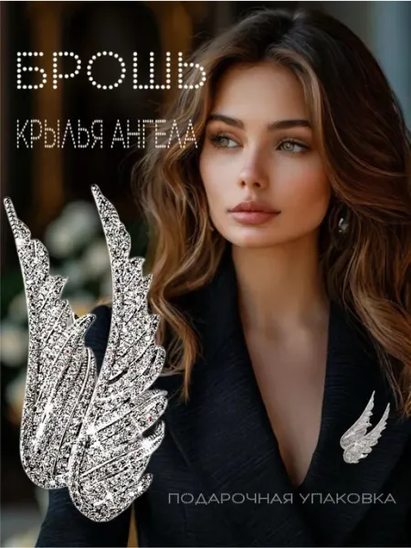 Apelsina Стильная брошь оригинальная Крылья