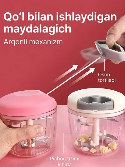 Ручной мини-блендер для измельчения овощей, фруктов и мяса 900ML