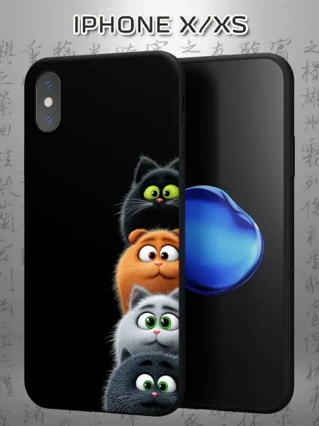 Case Маркет Чехол на iPhone X и XS с принтом Коты