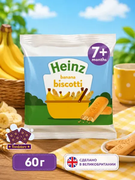 Heinz Печенье Хайнц Banana Biscotti 60 г
