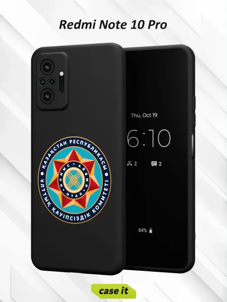 Case it Чехол на Redmi Note 10 Proс принтом Казахстан звезда