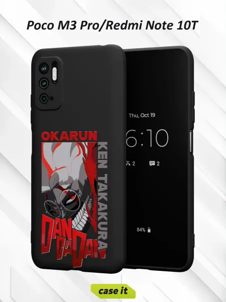 Case it Чехол на Poco M3 Pro и Redmi Note 10Tс принтом Аниме Okarun