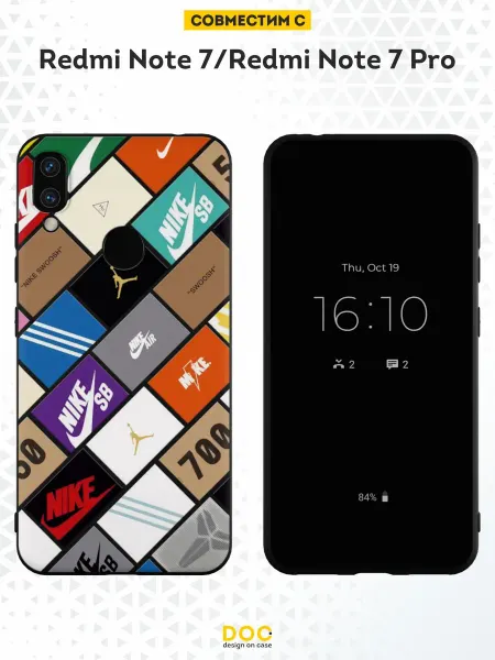 DesignOnCase Чехол на Xiaomi Redmi Note 7 с принтом Nike