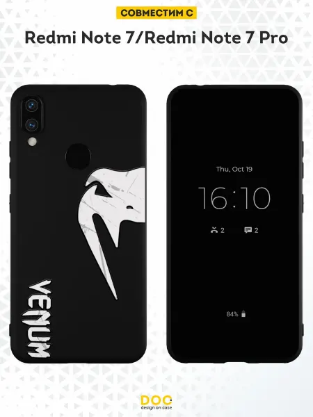 DesignOnCase Чехол на Xiaomi Redmi Note 7 с принтом Веном