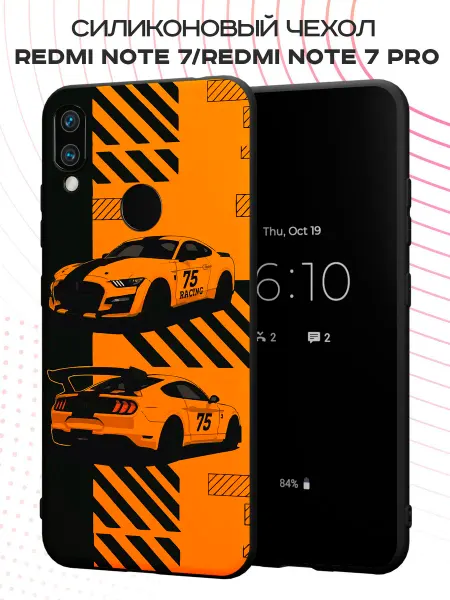 PBl store Чехол на Xiaomi Redmi Note 7 с принтом Ford Mustang