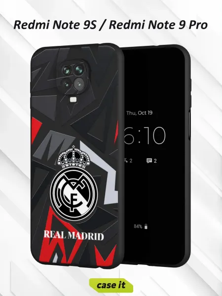 Case it Чехол на Redmi Note 9S и 9 Proс принтом FC Barcelona