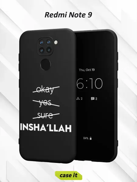 Case it Чехол на Redmi Note 9с принтом Inshallah