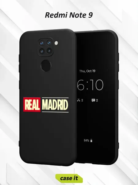 Case it Чехол на Redmi Note 9с принтом Real Madrid FK
