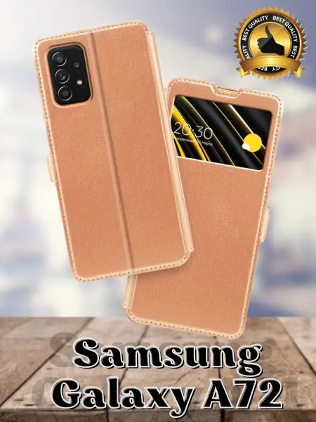 SlipCover Чехол книга для телефона из экокожи Samsung Galaxy A72 Чехол…