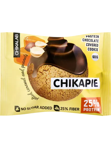 Chikalab Печенье протеиновое арахисовое с начинкой, 60г