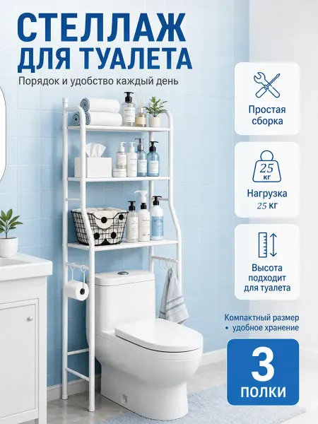 Полка над унитазом металлическая что экономит место