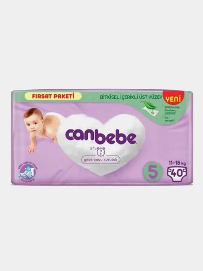 Подгузники детские Canbebe размер 5 (11–18 кг), 40 шт