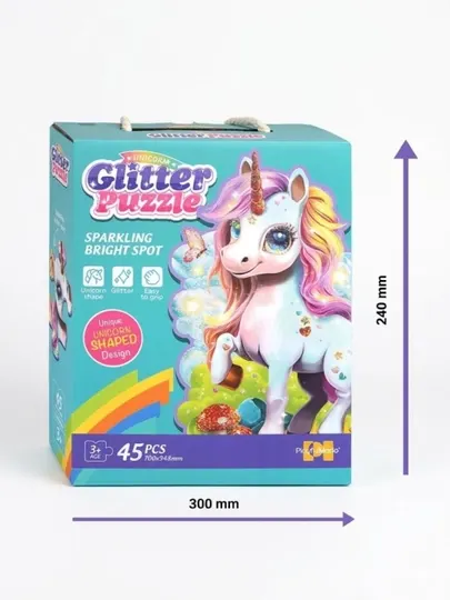 Glitter Puzzle большой блестящий детский пазл, 45 элементов, от 3 лет, игрушка для детей