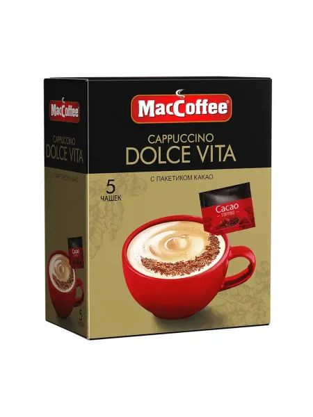Напиток кофейный "Cappuccino Dolce Vita", MacCoffee, 5х24 г
