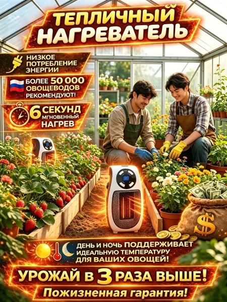 Энергосберегающий обогреватель для дома и теплицы