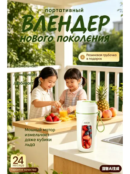 Портативный блендер, стакан 340 мл