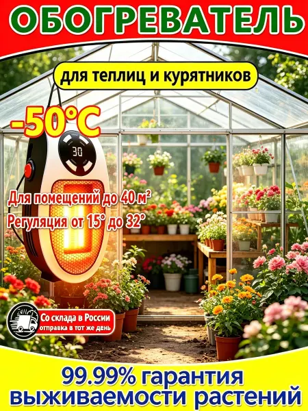 Обогреватель для теплицы и птицы