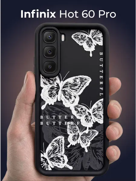 URBAZZA Чехол на Infinix Hot 60 Pro с бортиками и рисунком