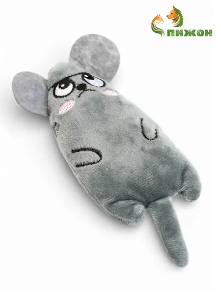 МЯГКИЕ ЛАПКИ Игрушка для кошек «Мышь», 15 см, с кошачьей мятой