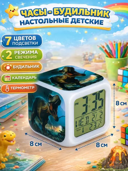 Сималенд Часы будильник настольные электронные детские