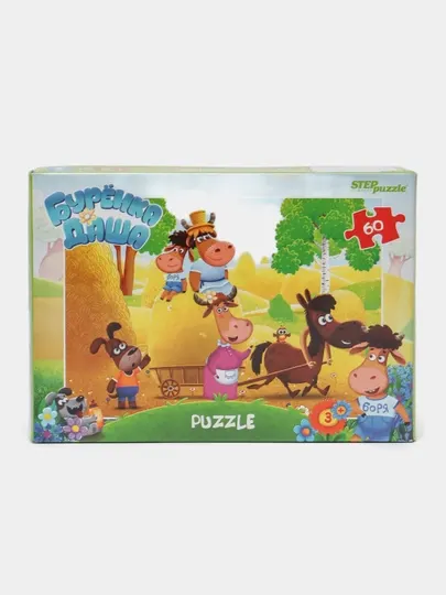 Мозаика Puzzle "Буренка Даша", Riki, 60 деталей