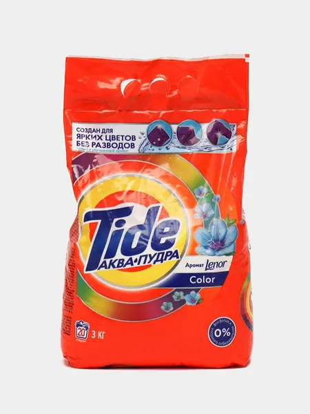 Стиральный порошок "Tide", автомат, 60 стирок, 9 кг. Аромат: Color