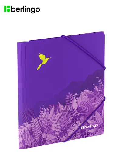 Папка для тетрадей на резинке Berlingo Flower Art А5+, 600мкм, FB5_A5S20