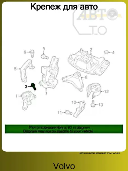 Volvo Крепеж для авто