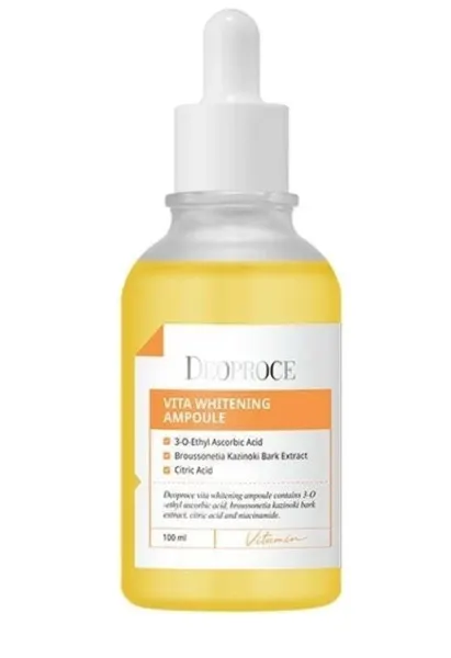 Сыворотка Deoproce для лица отбеливающая Аскорбиновая кислота Vita Whitening Ampoul, 100 мл
